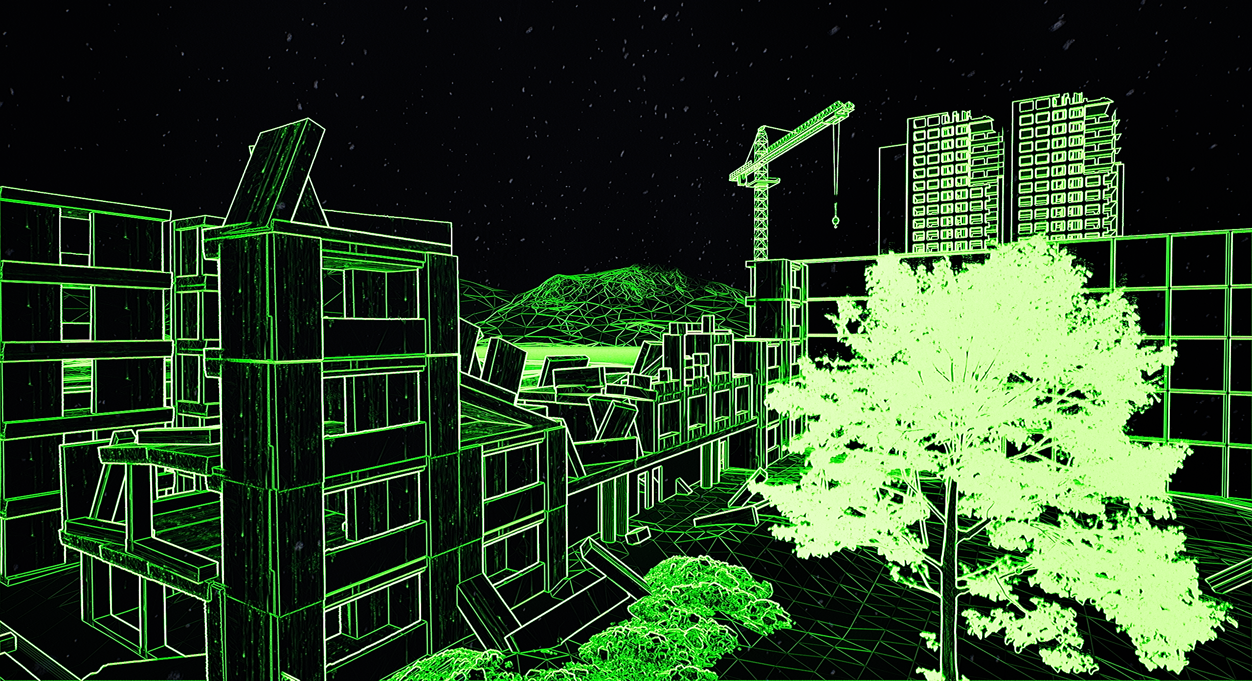 Retro Matrix Shader applied to Stellagrad